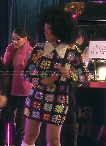 Garcelle’s embellished crochet dress on The Real Housewives of Beverly Hills