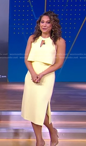 Ginger’s yellow keyhole dress on Good Morning America