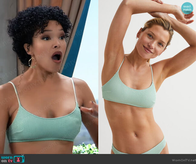 H&M Padded Bikini Top worn by Portia Robinson (Brook Kerr) on General Hospital
