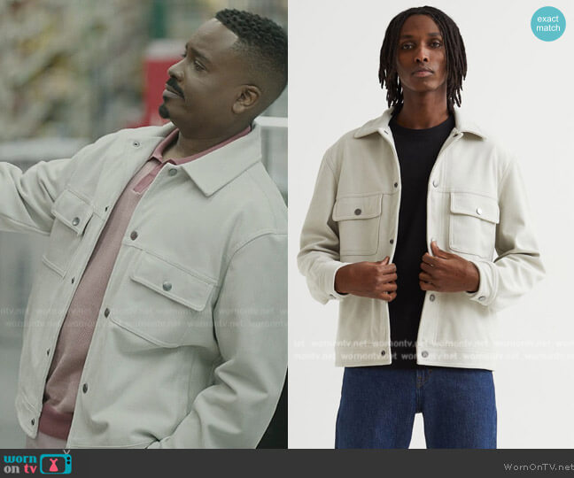 H&M Faux Suede Shacket worn by (Jason Weaver) on The Chi