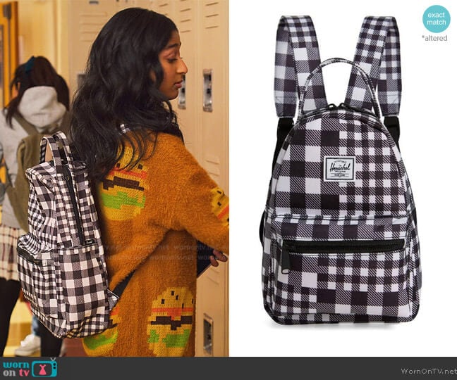 Herschel Nova Backpack worn by Devi Vishwakumar (Maitreyi Ramakrishnan) on Never Have I Ever