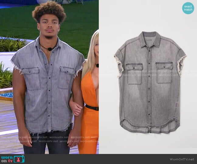 H&M Short-sleeved denim shirt
