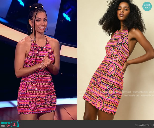 Hutch Cindy Dress worn by Corinne Foxx on Beat Shazam