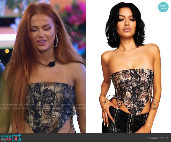 i am gia Cyndi Corset worn by Sydney Paight on Love Island USA
