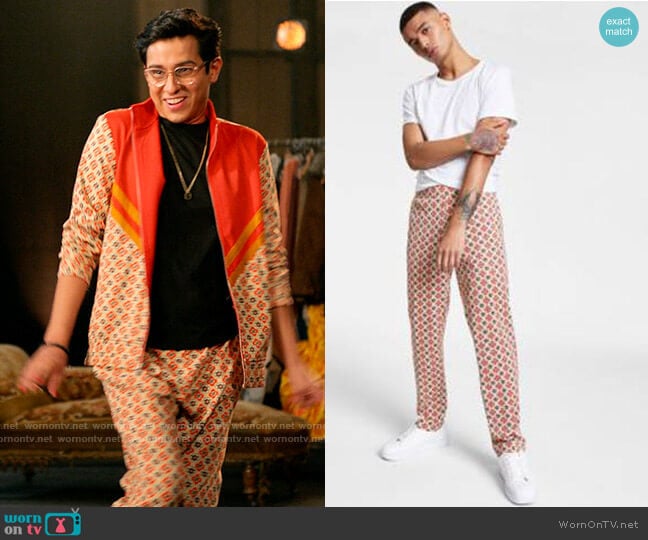 INC International Concepts Floral Medallion Print Pants worn by Carlos Rodriguez (Frankie A. Rodriguez) on High School Musical The Musical The Series