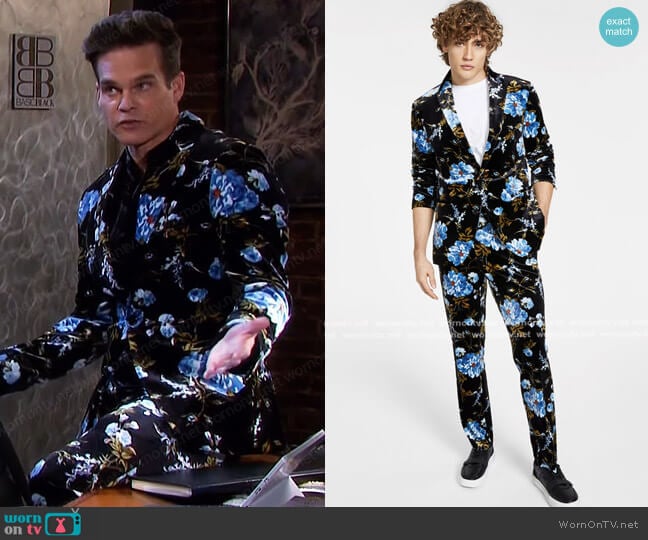 INC International Concepts Luxe Mood Garden Blazer worn by Leo Stark (Greg Rikaart) on Days of our Lives