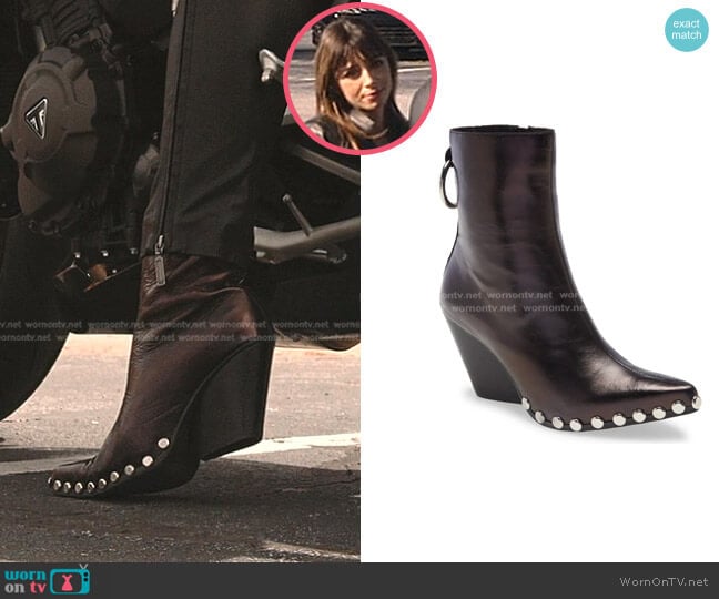 Jeffrey Campbell Walton Studded Bootie worn by Susannah Robb (Elizabeth Cappuccino) on Tom Swift