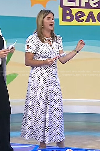 Jenna’s white polka dot cutout dress on Today