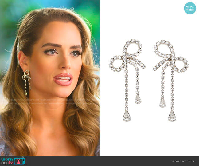 Jennifer Behr Mirabelle Crystal Drop Earrings worn by Alexandra Jarvis (Alexandra Jarvis) on Selling the OC