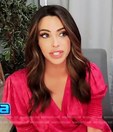 Jennifer’s pink asymmetric mini dress on Extra