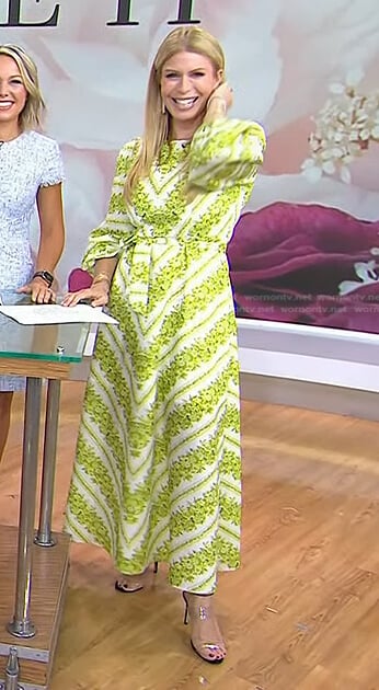 Jill’s yellow floral chevron print dress on Today