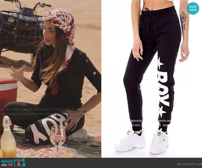 Boy London Joggers worn by Sara Al Madani (Sara Al Madani) on The Real Housewives of Dubai