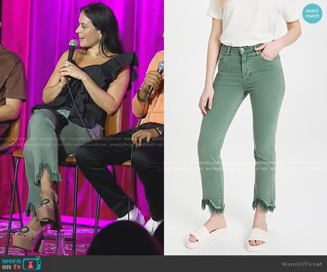 Jonathan Simkhai River High Rise Straight Jeans worn by Donna Farizan on Today
