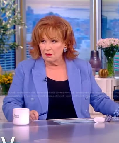 Joy’s blue double breasted blazer on The View