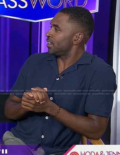 Justin’s navy short sleeve shirt on Today
