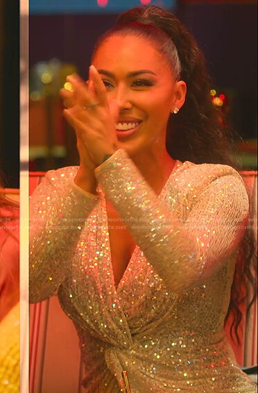 Kayla’s sequin twisted mini dress on Selling the OC