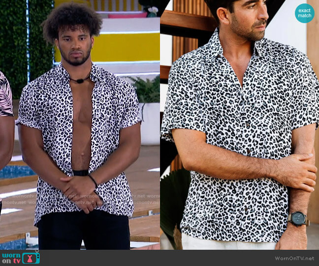 Kenny Flowers The Island Cat Shirt worn by Chazz Bryant on Love Island USA