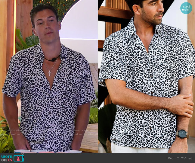Kenny Flowers The Island Cat Shirt worn by Andy Voyen on Love Island USA