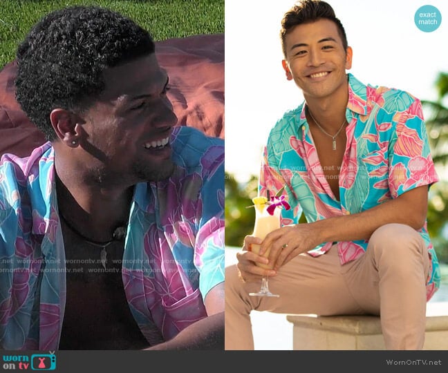 Kenny Flowers The Maui Shirt worn by Timmy Pandolfi on Love Island USA