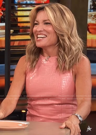 Kit’s pink sleeveless mini dress on Access Hollywood