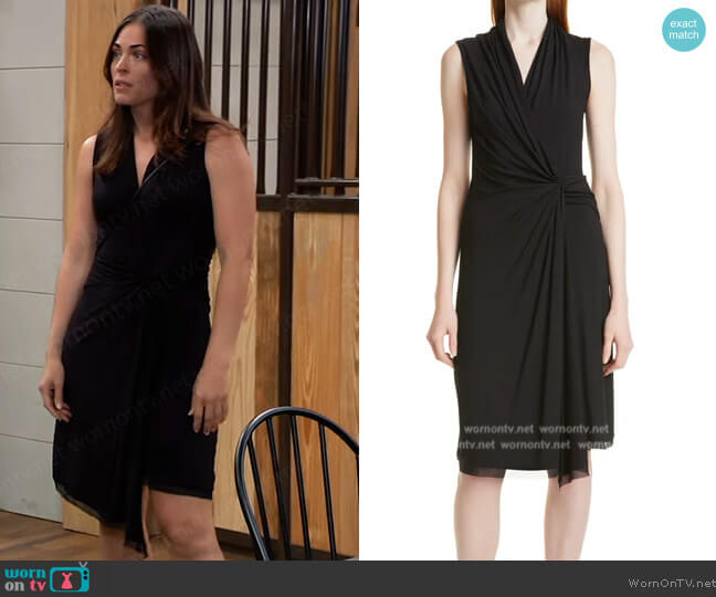 Kobi Halperin Sandra Twist Front Jersey Dress worn by Britt Westbourne (Kelly Thiebaud) on General Hospital