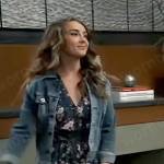 Kristina’s teal floral jumpsuit on General Hospital