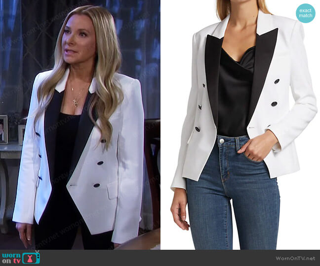 L'Agence Kenzie Double-Breasted Blazer worn by Jennifer Horton (Cady McClain) on Days of our Lives