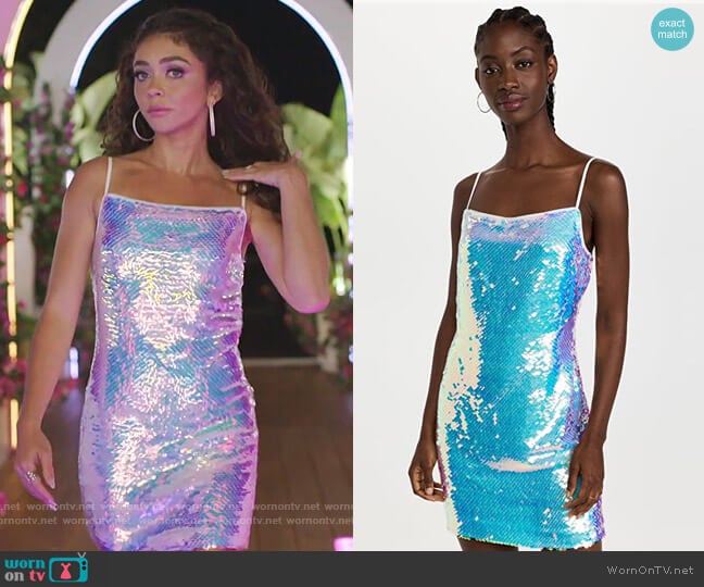 L'Agence Nyla Dress worn by Sarah Hyland on Love Island USA