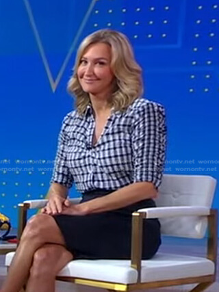 Lara’s plaid shirt on Good Morning America