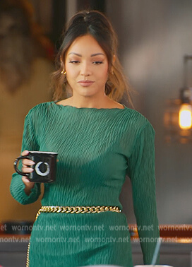 Lauren’s green sheer mini dress on Selling the OC