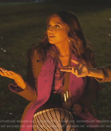 Leva’s purple logo scarf on Southern Charm