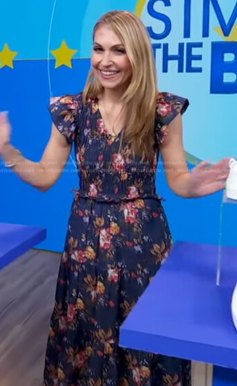 Lori’s blue floral smocked dress on Good Morning America