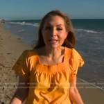 Lori Bergamotto’s orange eyelet top on Good Morning America