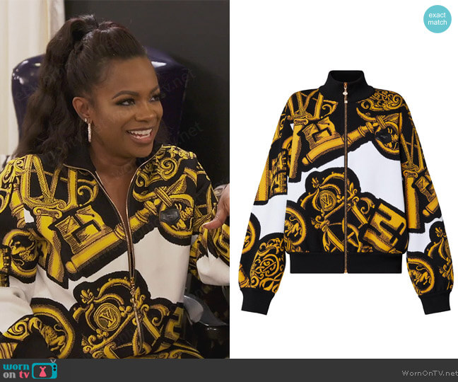 Louis Vuitton Printed Jacket worn by Kandi Burruss on The Real Housewives of Atlanta