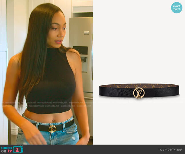 Louis Vuitton LV Circle Buckle Leather Belt worn by Brandi Marshall (Brandi Marshall) on Selling the OC