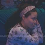 Mariana’s purple floral henley top on Good Trouble