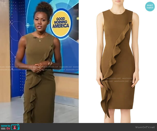 Milly Italian Cady Tilly Dress worn by Janai Norman on Good Morning America