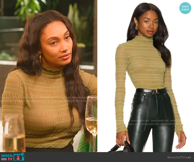 More To Come Sadie Ruched Top worn by Brandi Marshall (Brandi Marshall) on Selling the OC