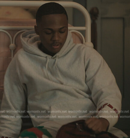 Nike’s gray print sleeve hoodie on The Chi