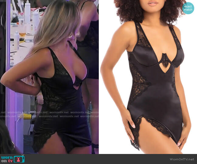 Oh La La Cheri High Apex Babydoll Lingerie Chemise worn by Nadjha Day on Love Island USA
