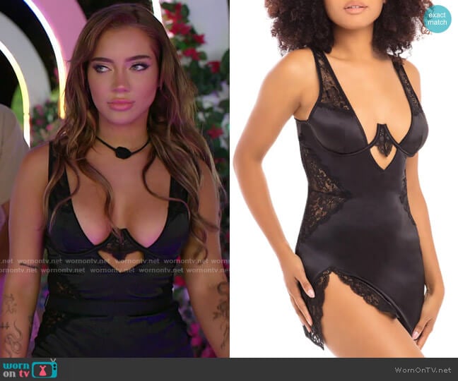 Oh La La Cheri High Apex Babydoll Lingerie Chemise worn by Katherine Gibson on Love Island USA