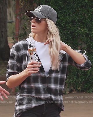 Olivia’s plaid hooded blouse on Southern Charm
