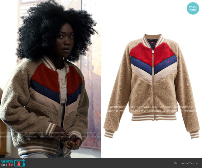 Perfect Moment Chevron Fleece Jacket worn by Elise (Raven Scott) on American Horror Stories