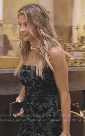 Naomie’s gray cowl floral dress on Southern Charm
