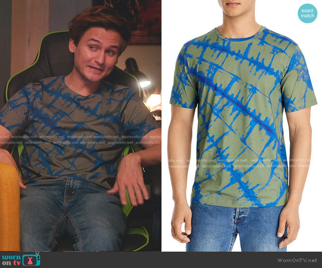 PS Paul Smith Frequency Tee worn by Michael (Moses Storm) on Everythings Trash