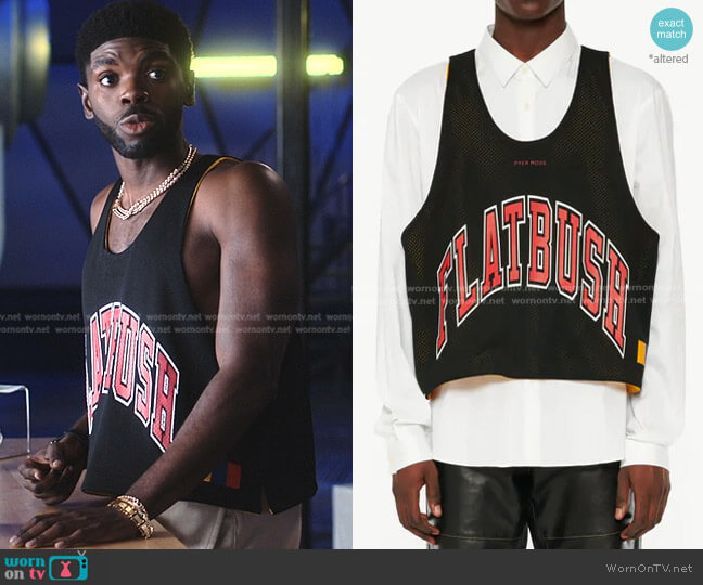 Pyer Moss Flatbush Jersey 001 worn by Tom Swift (Tian Richards) on Tom Swift