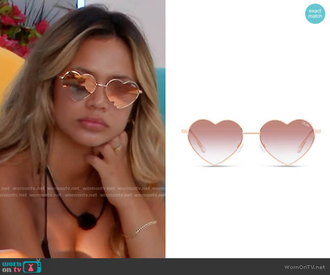 Quay Heartbreaker Sunglasses worn by Nadjha Day on Love Island USA