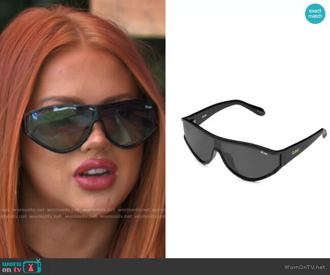 Quay Secret Set Sunglasses in Black worn by Sydney Paight on Love Island USA