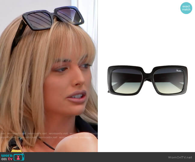 Quay Total Vibe Sunglasses worn by Mackenzie Dipman on Love Island USA