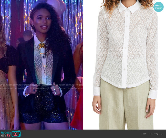 Rachel Comey Thyme Shirt worn by Tabitha 'Tabby' Hayworth (Chandler Kinney) on Pretty Little Liars Original Sin